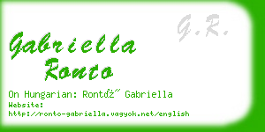 gabriella ronto business card